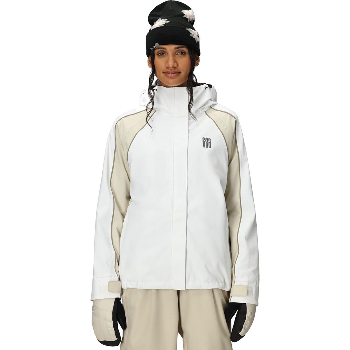 Image of 686 Hologram Shell Jacket - Women's White Colorblock, M