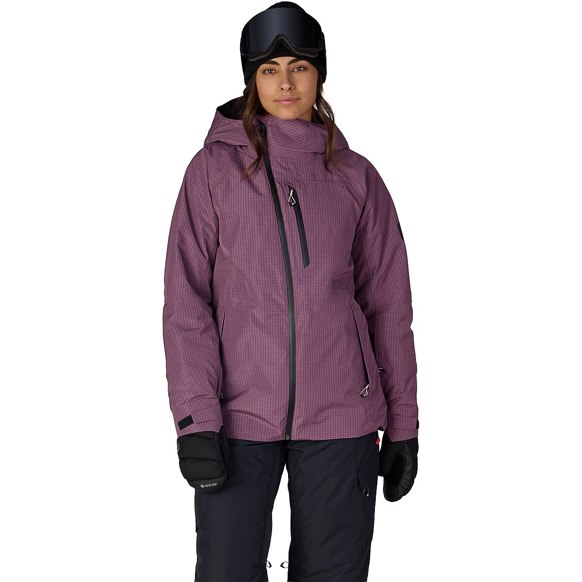 Image of 686 Hydra Thermagraph Jacket - Women's Black Plum Grid, S