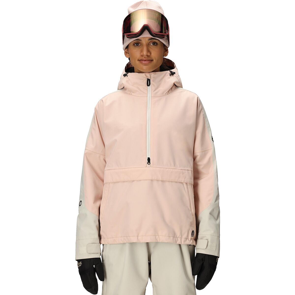 686 Outline Shell Anorak - Women's Smokey Pink Colorblock, L