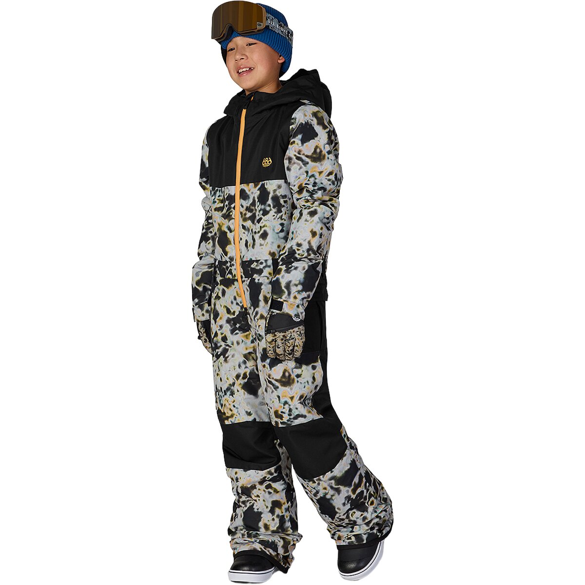 Image of 686 Shazam Insulated One-Piece - Boys' Grey Tundra Colorblock, M