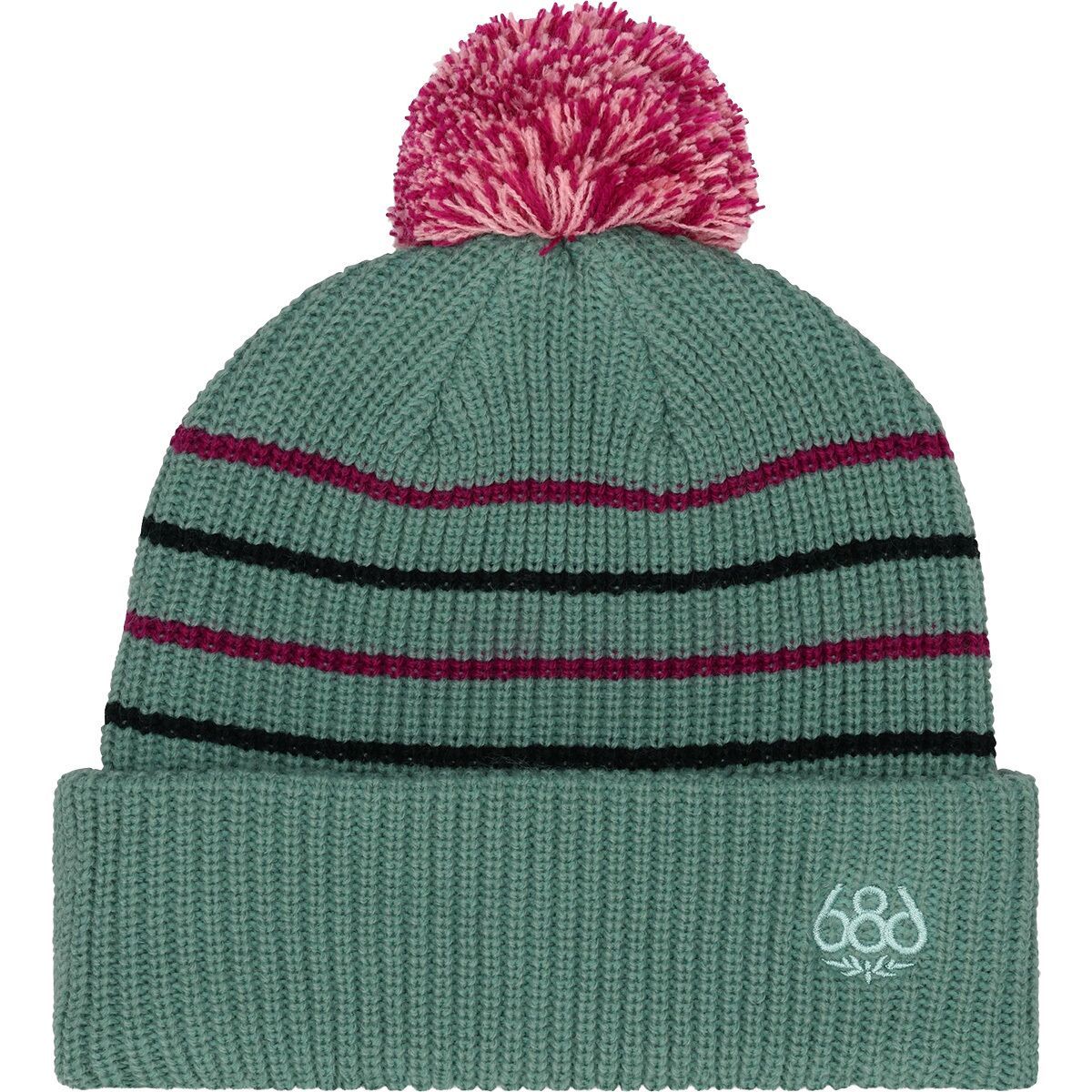 Image of 686 Pom Beanie - Kids' Dusty Marine Colorblock, One Size