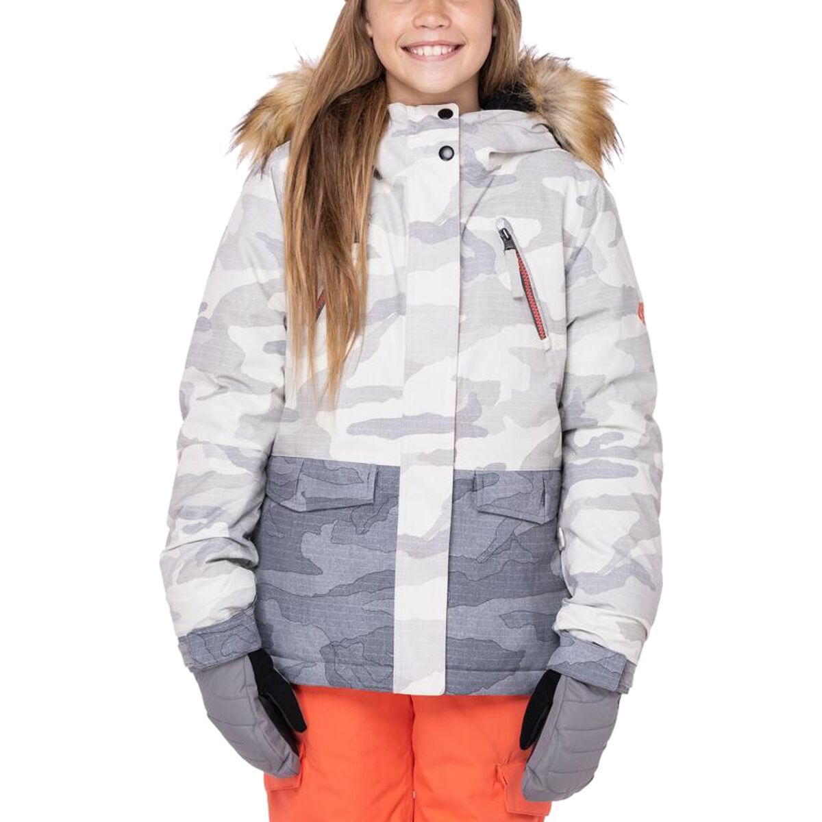 686 Ceremony Insulated Jacket 2023 - Girls' White Camo Clrblk, S