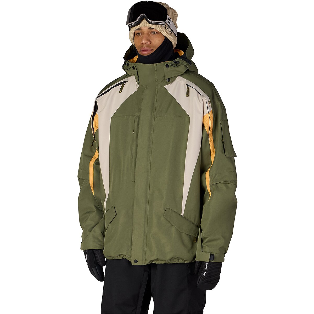 Image of 686 2003 Atom Jacket - Men's Fatigue Green Colorblock, XXL