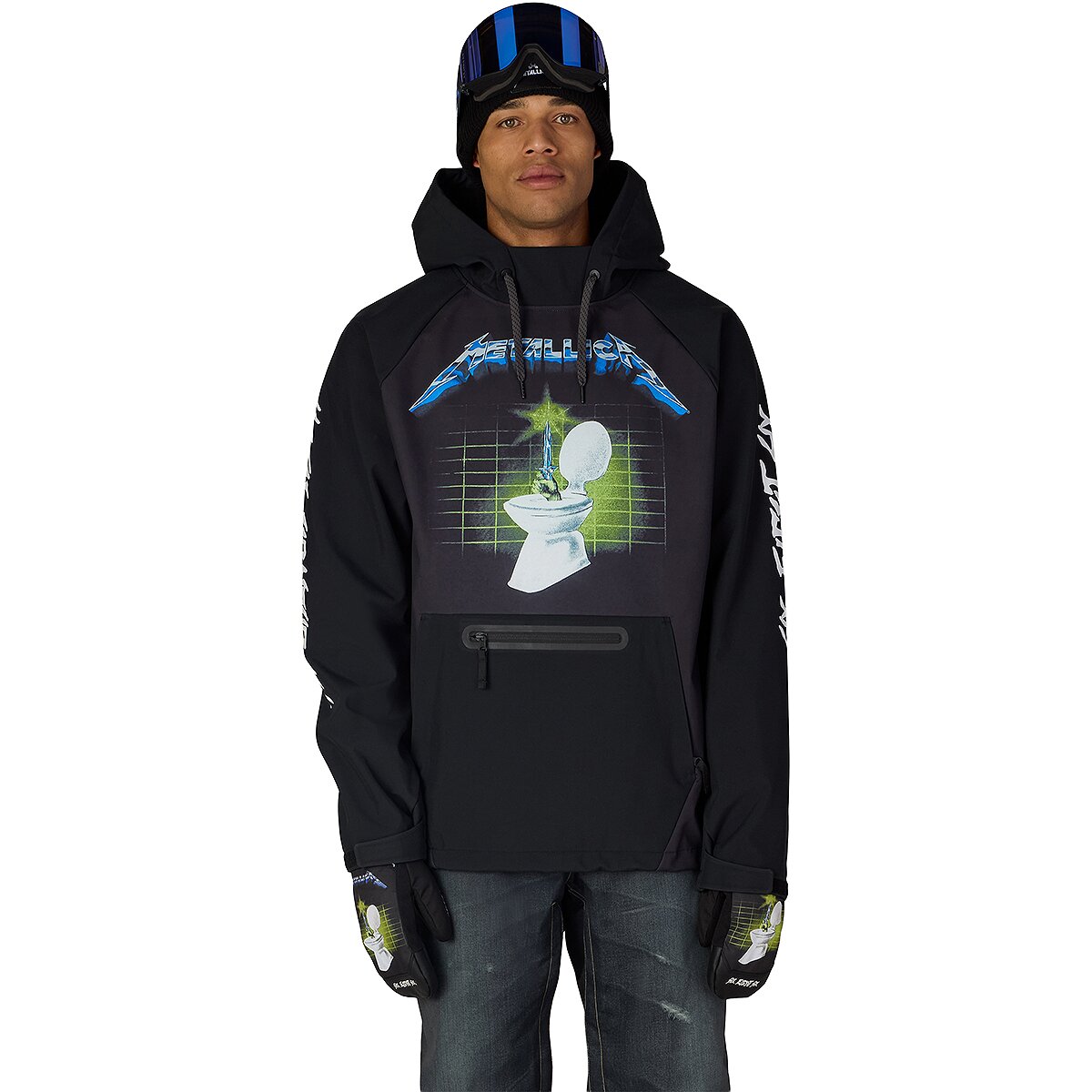 Image of 686 x Metallica Waterproof Hooded Jacket - Men's Metallica Black, XXL