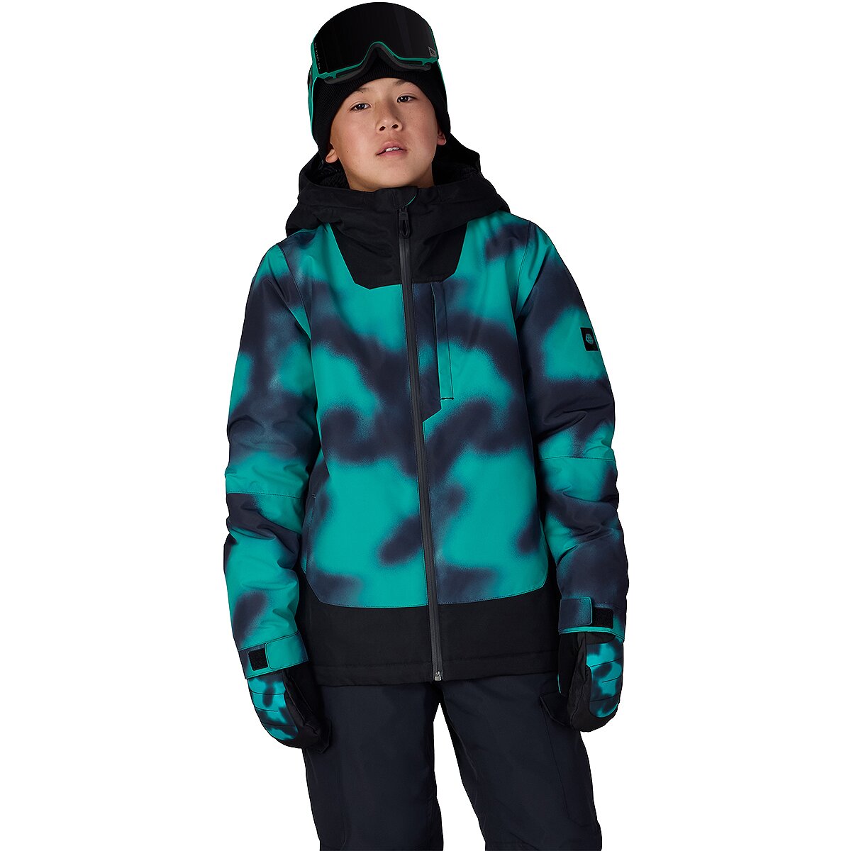 Image of 686 Gateway Insulated Jacket - Boys' Deep Green Dark Skies Colorblock, XL