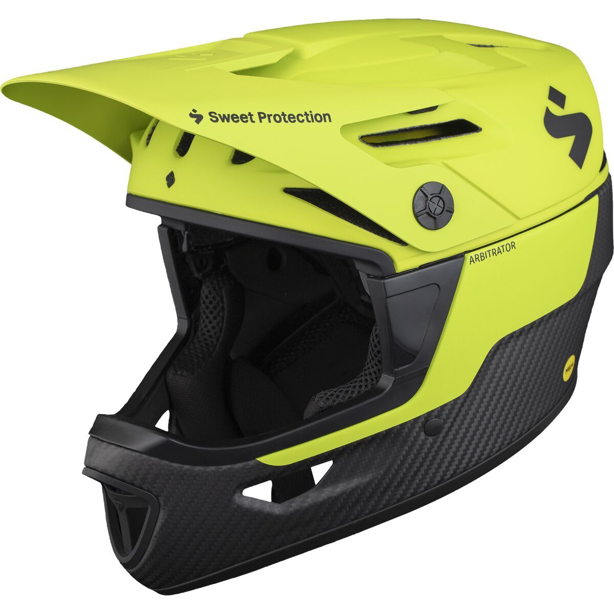 Image of Sweet Protection Arbitrator Mips Helmet Matte Fluo/Natural Carbon, S/M