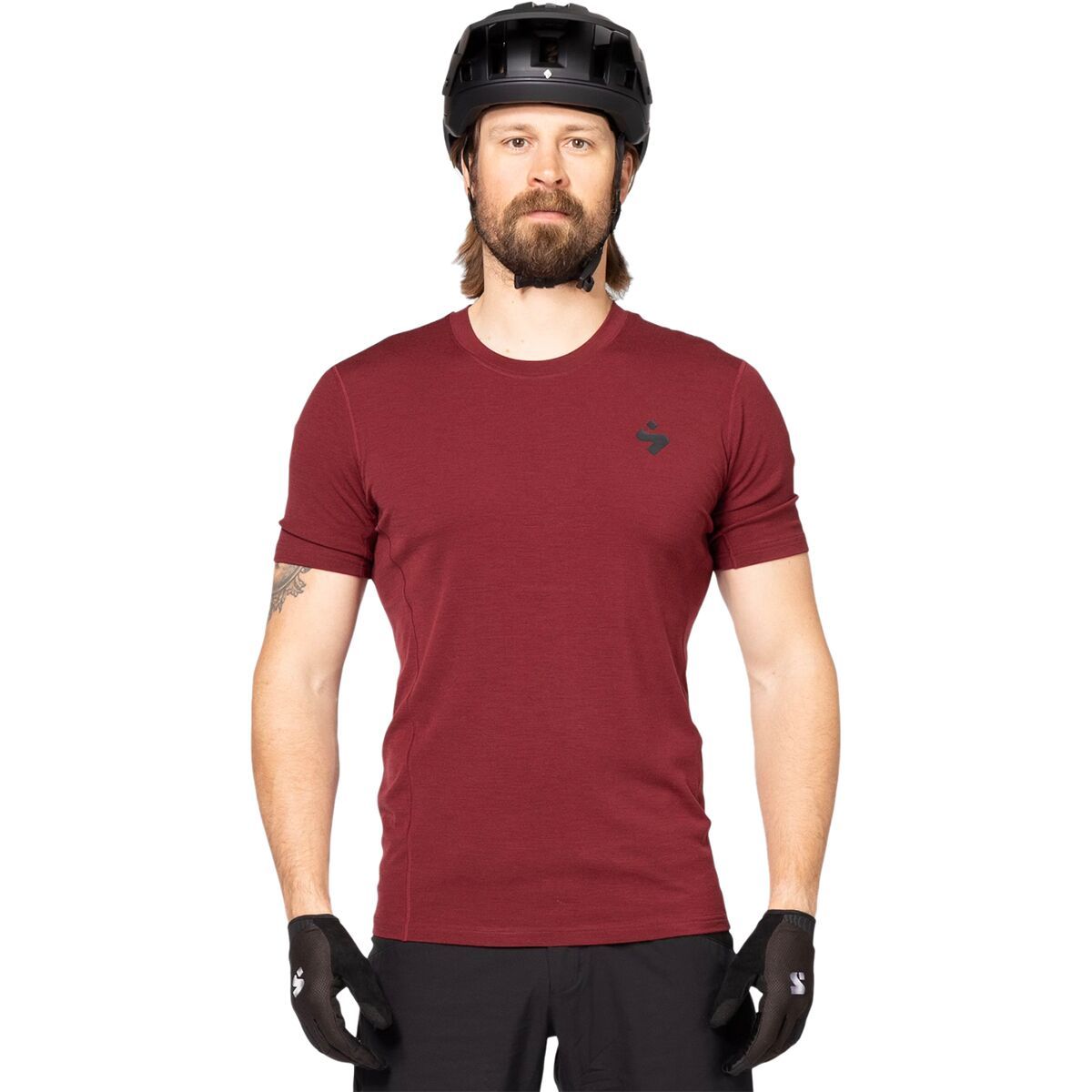 Sweet Protection Hunter Merino Short-Sleeve Jersey - Men's Dark Red, L