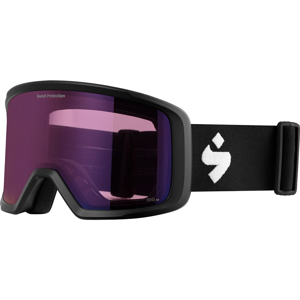 Sweet Protection Firewall Goggles Matte Black Frame/Rig Amethyst Lens, One Size