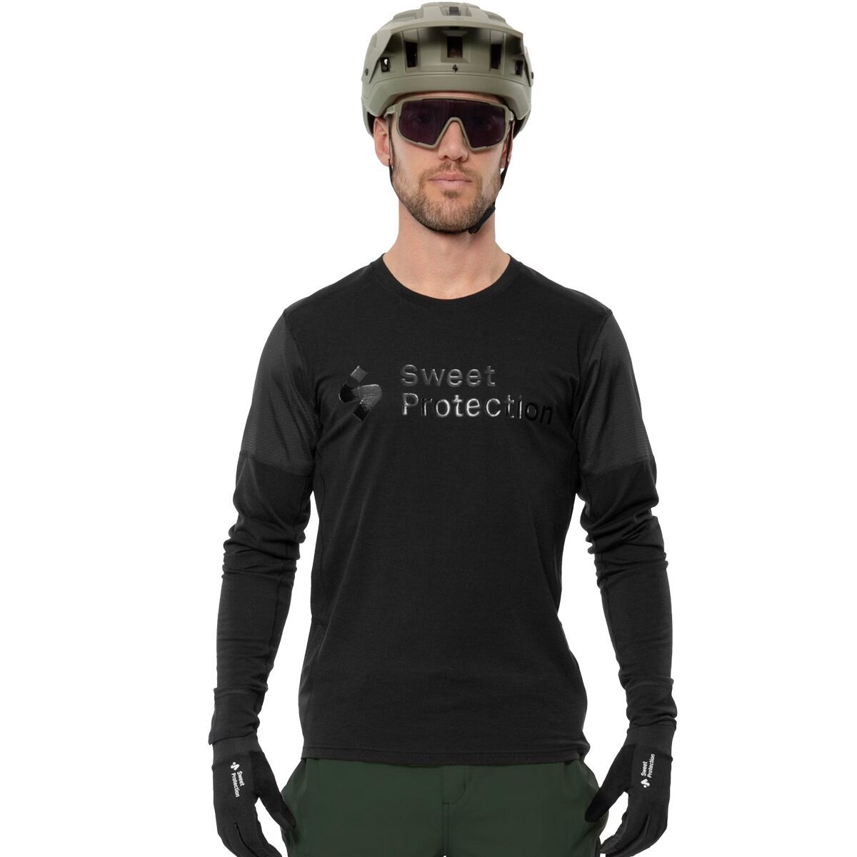 Image of Sweet Protection Hunter Merino Hybrid Long-Sleeve Jersey - Men's Black, XL