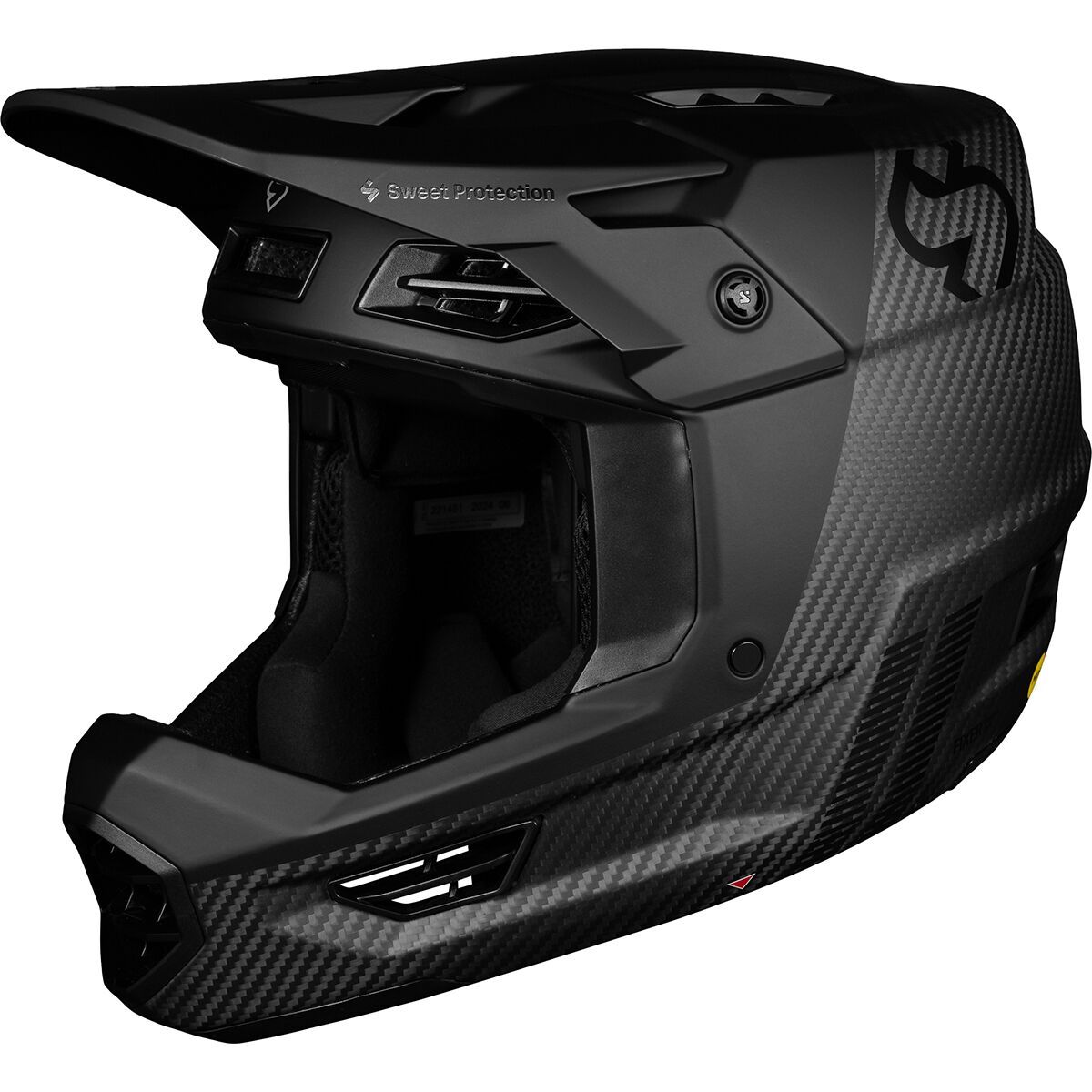 Image of Sweet Protection Fixer Carbon 2Vi MIPS Full-Face Helmet Matte Black Carbon, S