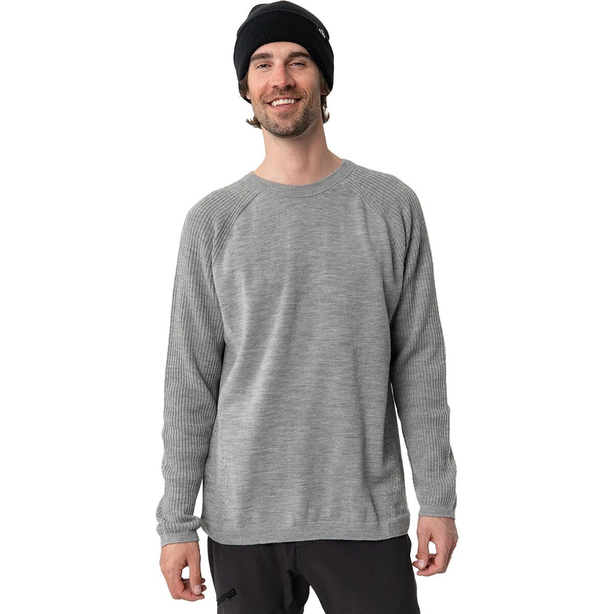 Strafe Outerwear Apre Merino Crew Top - Men's Heather Grey, L