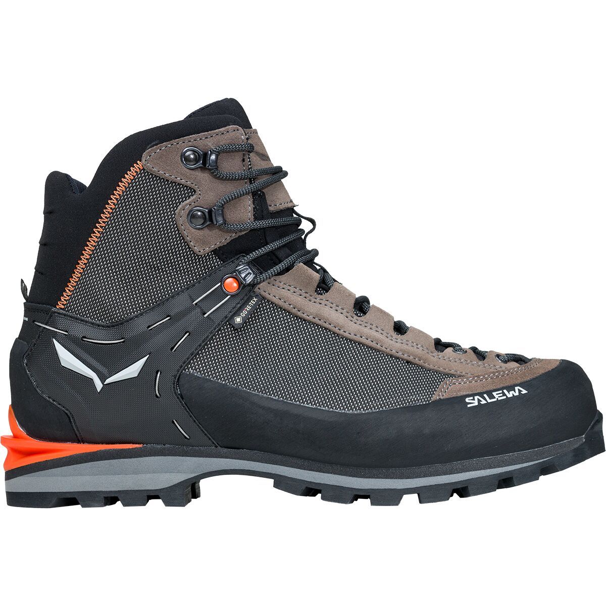 Salewa Crow GTX Boot - Men's Wallnut/Fluo Orange, 11.5