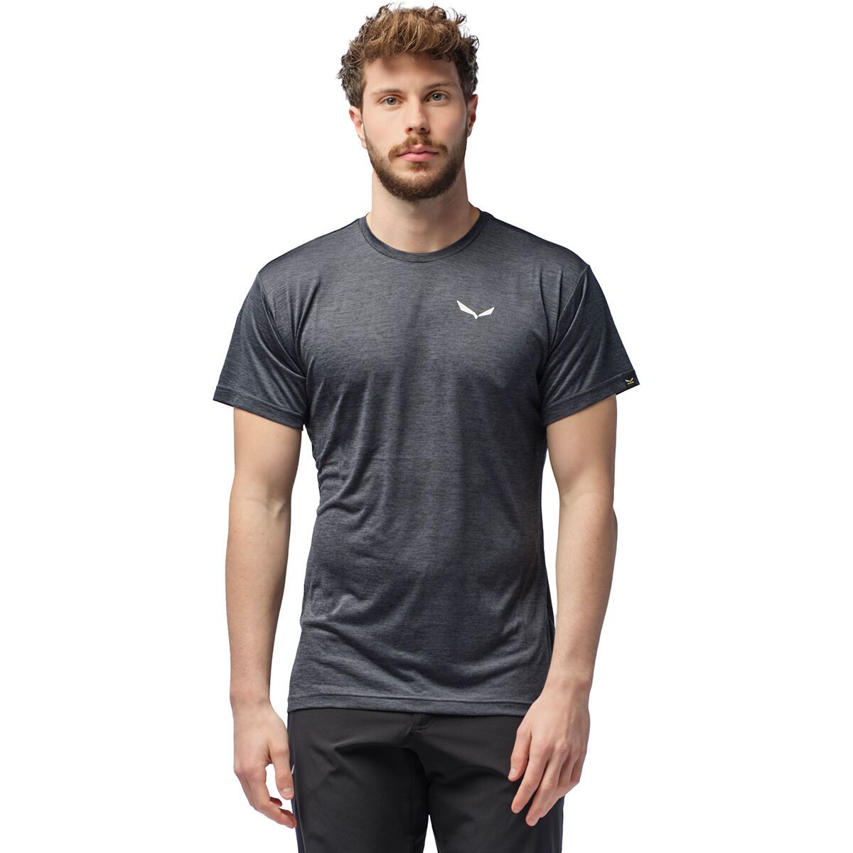 Salewa Puez Melange Dry Short-Sleeve Shirt - Men's Black Out Melange2, L