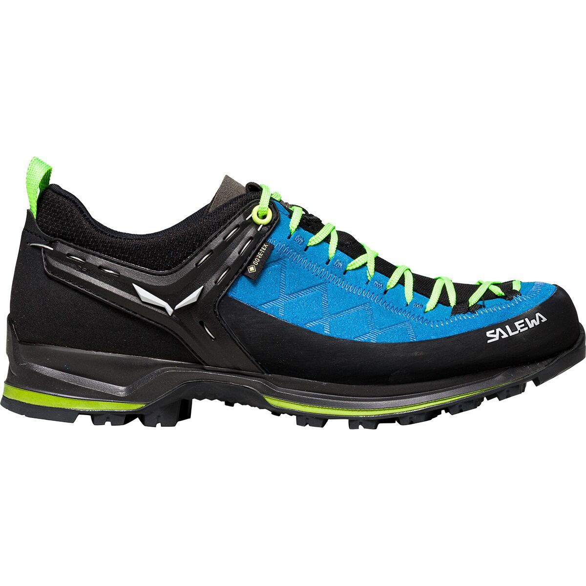 Salewa Mountain Trainer 2 GTX Hiking Shoe - Men's Blue Danube/Fluo Green, 8.5
