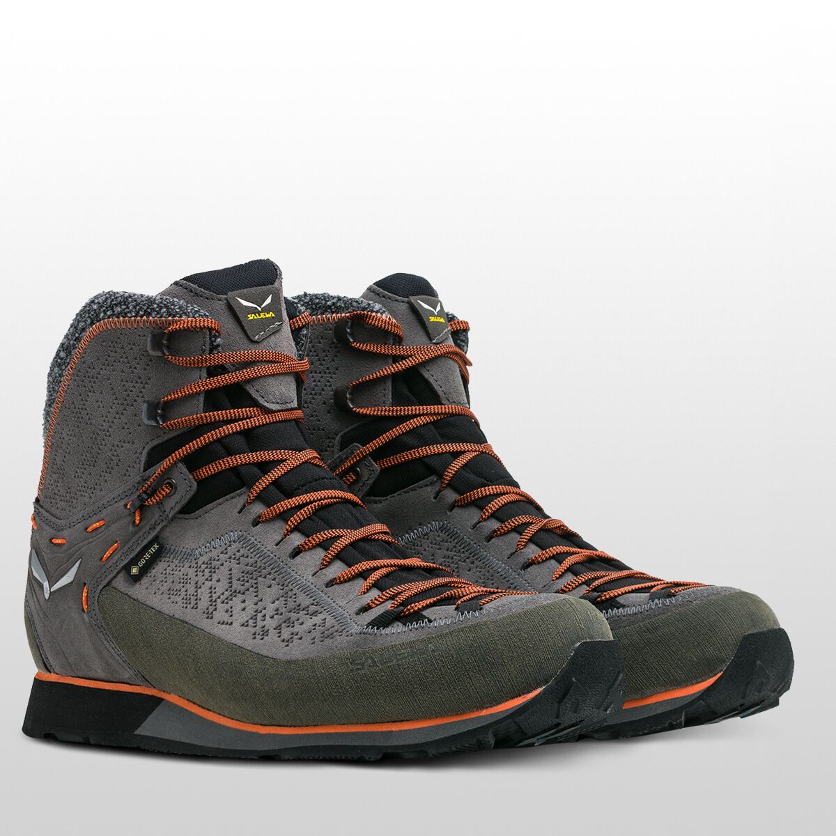 Salewa MTN Trainer 2 GTX Boots Men\'s Size 9.5 Gray Orange Leather Wool Goretex MOUNTAIN TRAINER 2 MID GORE-TEX® BOOT MEN | Salewa® USA main image 4