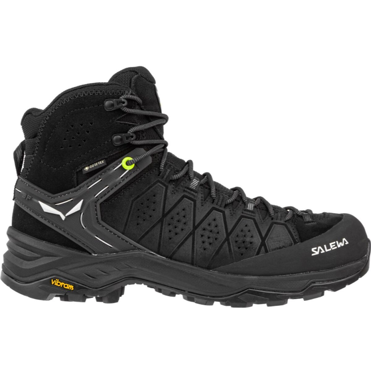 Image of Salewa Alp Trainer 2 Mid GTX Hiking Boot - Men's Black/Black, 10.0