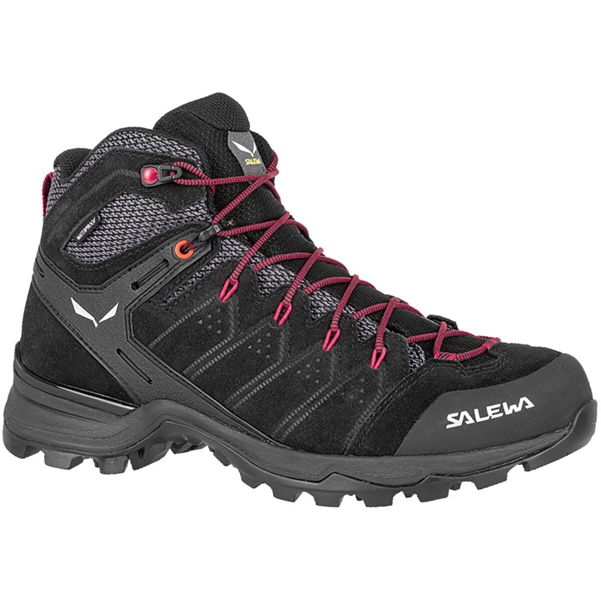 Salewa Alp Mate Mid WP Hiking Boot - Women's Black Out/Virtual Pink, 9.5
