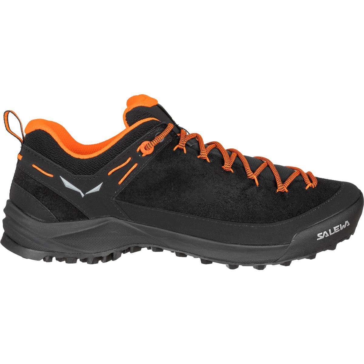 Salewa Wildfire Leather Hiking Shoe - Men's Black/Fluo Orange, 10.5