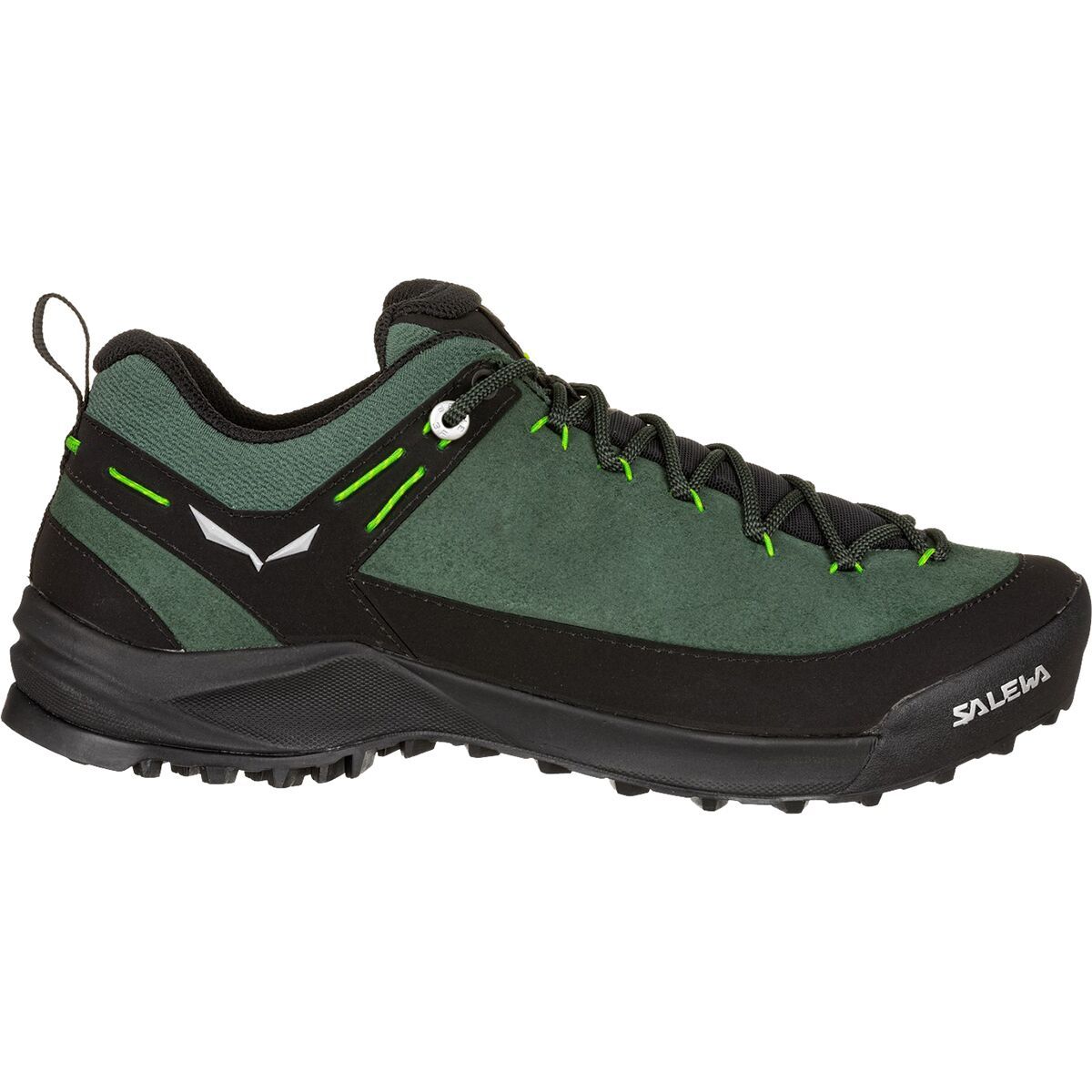 Salewa Wildfire Leather Hiking Shoe - Men's Raw Green/Black, 13.0