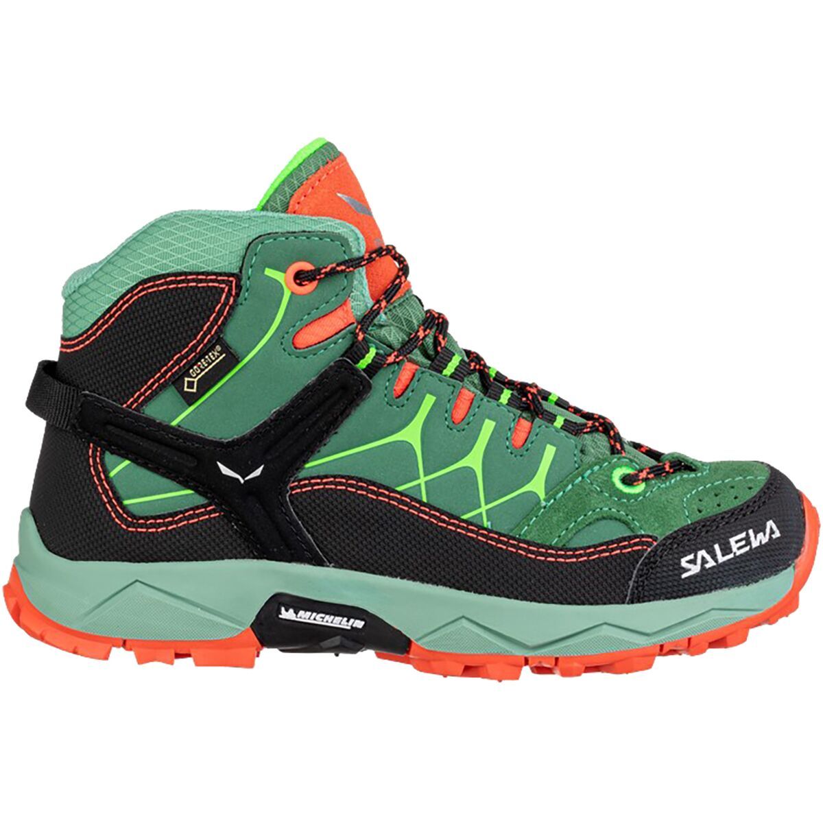 Salewa Alp Trainer Mid GTX Hiking Boot - Kids' Myrtle/Tender Shot, 2.0