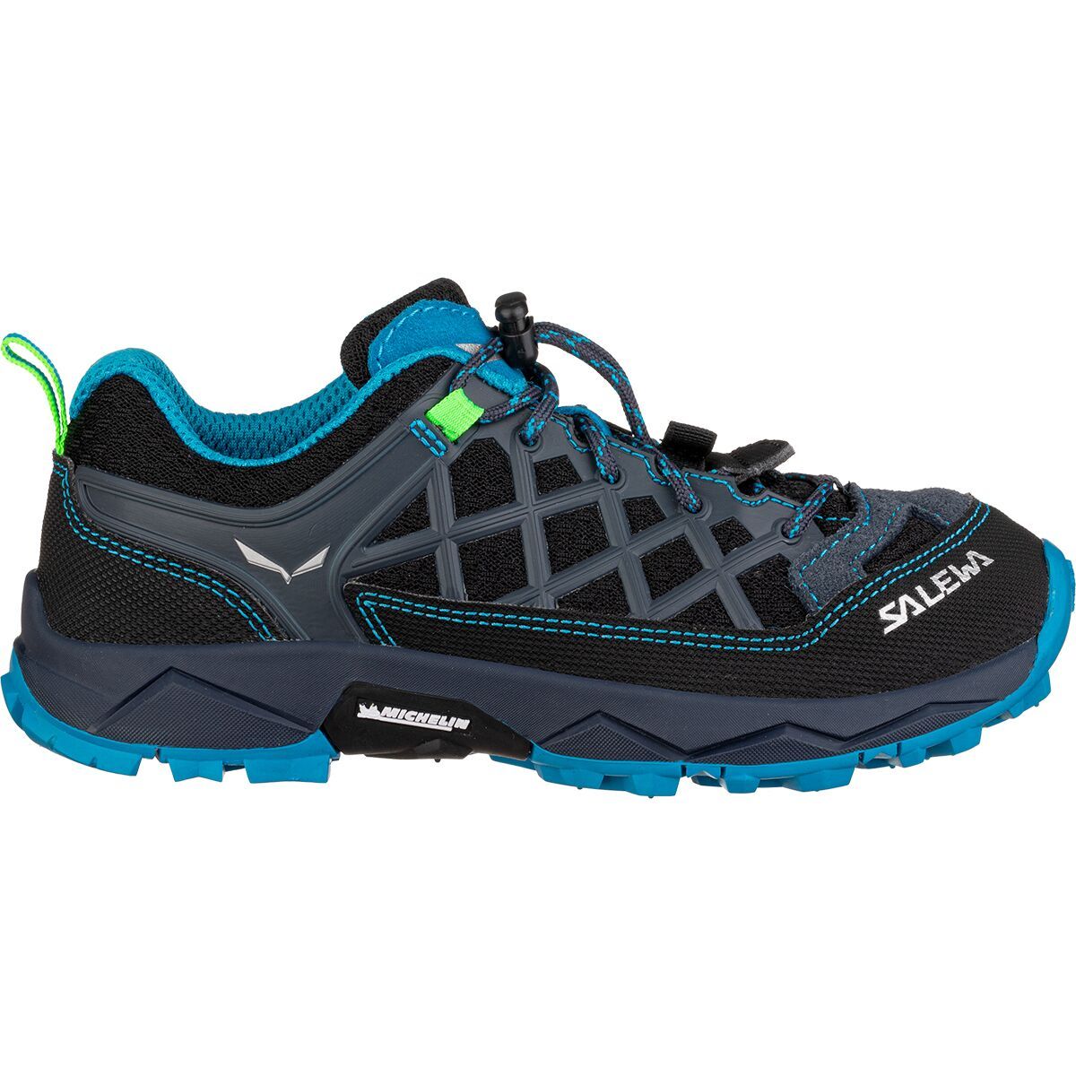 Salewa Wildfire Hiking Shoe - Toddlers' Ombre Blue/Fluo Green, 9.5