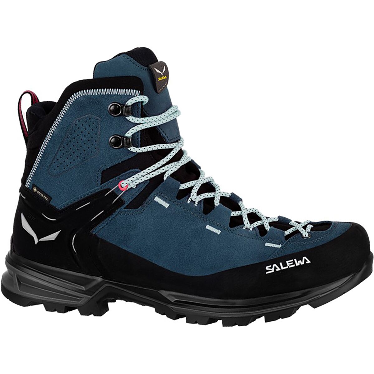 Image of Salewa Mountain Trainer 2 Mid GTX Backpacking Boot - Women's Dark Denim/Black, 6.5