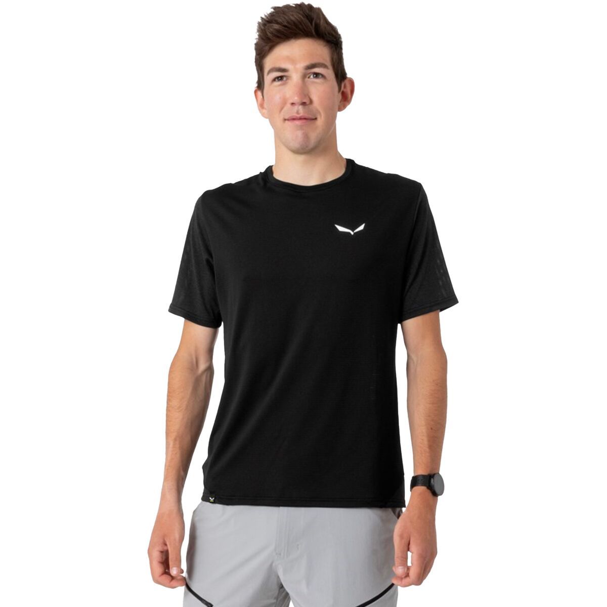 Salewa Pedroc Dry Mesh T-Shirt - Men's Black Out, XL