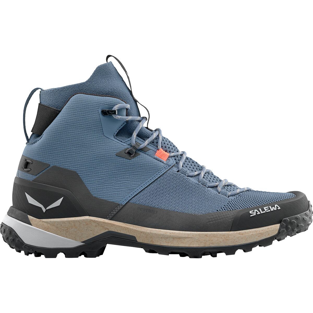 Image of Salewa Puez Knit Mid PTX Hiking Boot - Men's Java Blue/Black, 12.0