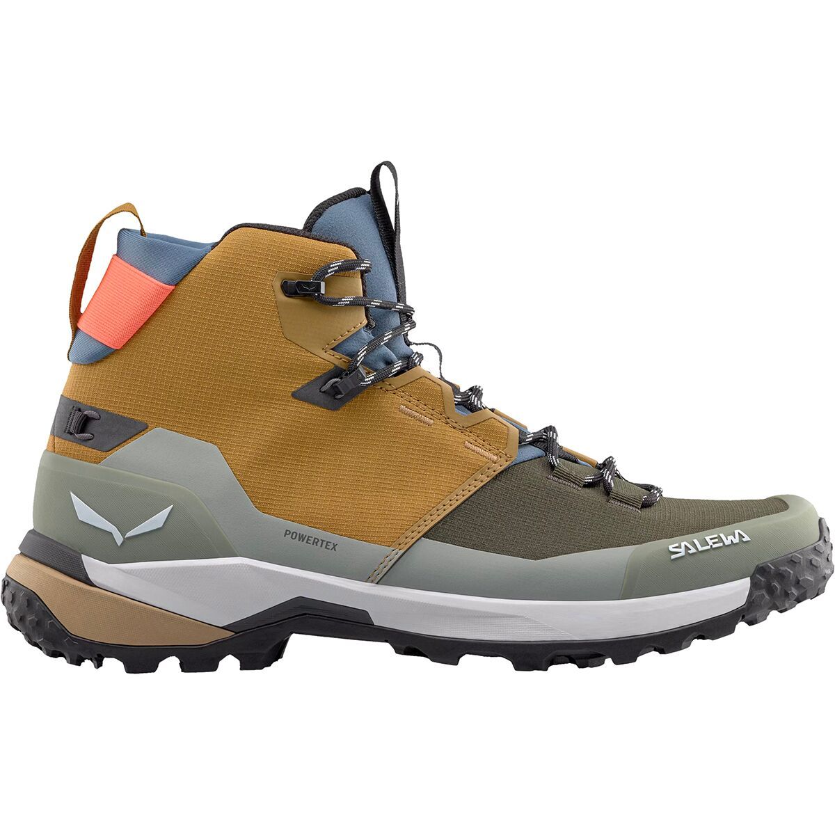 Salewa Puez Mid PTX Hiking Boot - Men's Golden Brown/Shadow, 14.0