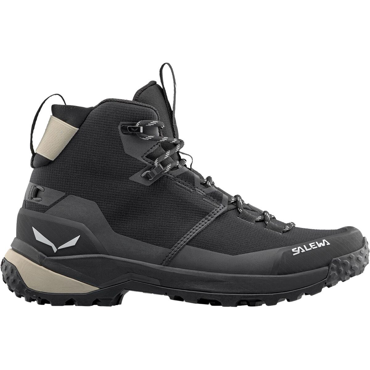 Image of Salewa Puez Mid PTX Hiking Boot - Women's Black/Black, 6.0
