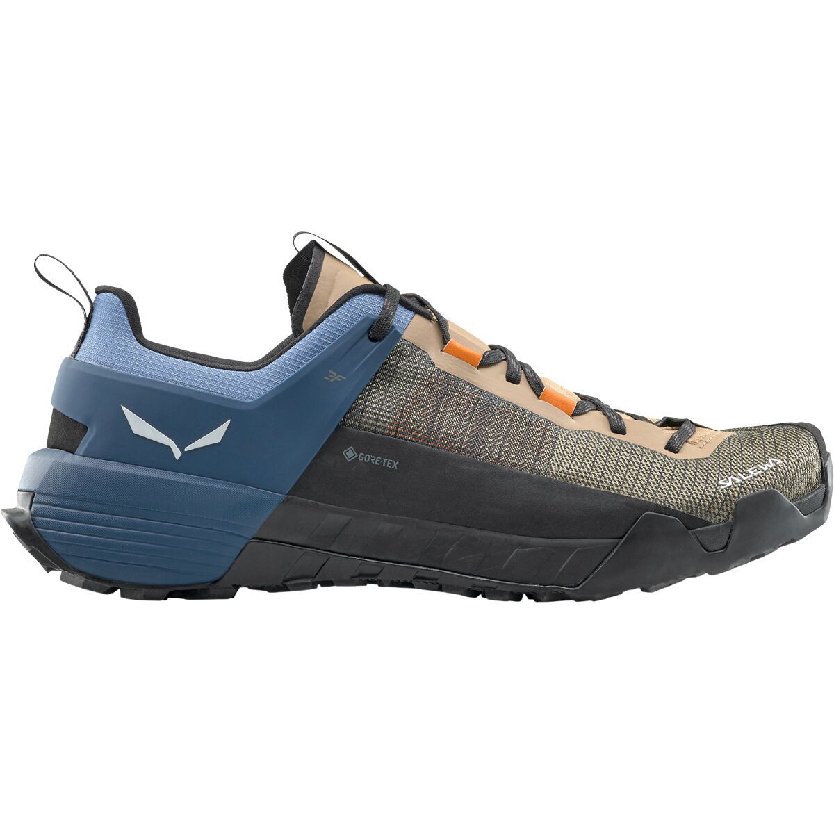 Image of Salewa Wildfire NXT GTX Hiking Shoe - Men's Quicksand/Dark Denim, 9.5