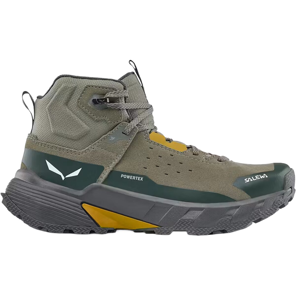 Image of Salewa Pedroc 2 Leather Mid PTX Boot - Men's Faded Green/Dark Olive, 12.0