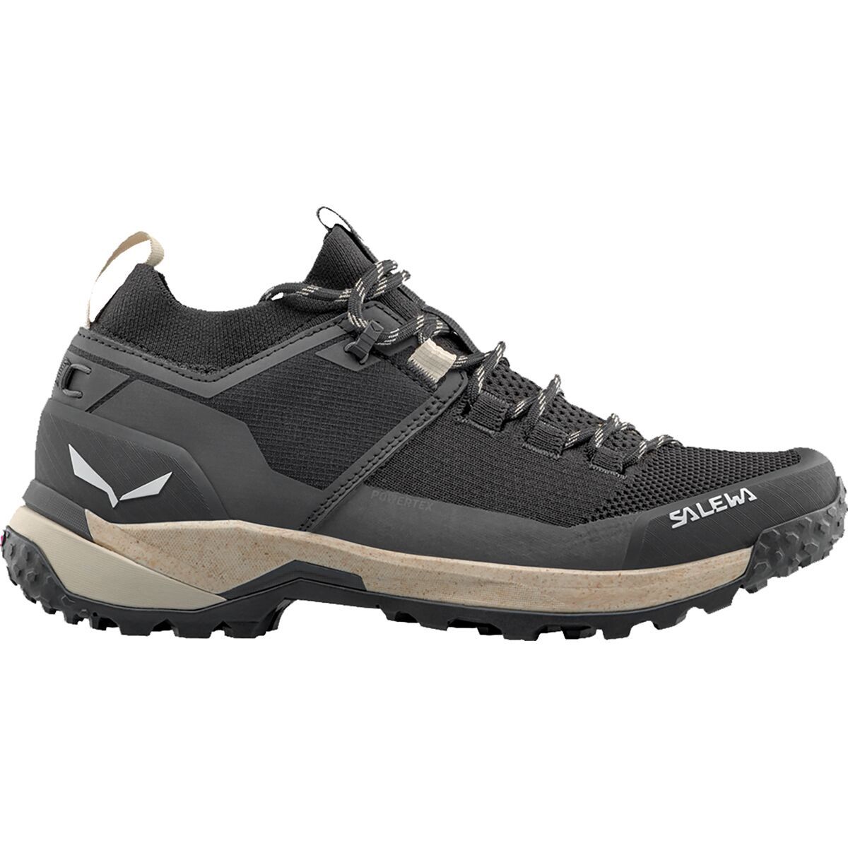 Image of Salewa Puez 2 Knit PTX Shoe - Women's Black/Black, 6.5