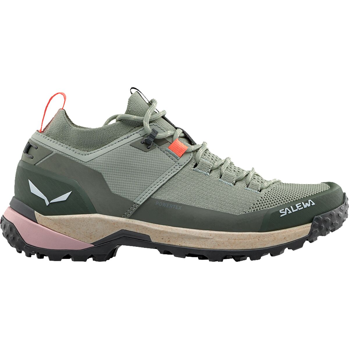 Image of Salewa Puez 2 Knit PTX Shoe - Women's Shadow/Dark Olive, 9.0