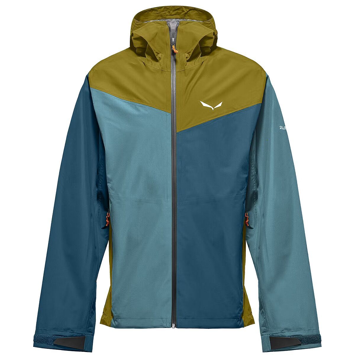 Image of Salewa Puez 2.5L PTX Jacket - Men's Olive Oil/Multi, L