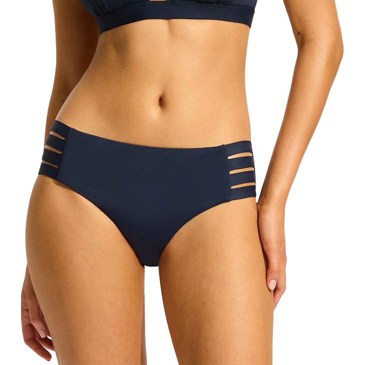 Image of Seafolly Active Multi Strap Hipster Bikini Bottom - Women's True Navy, 12