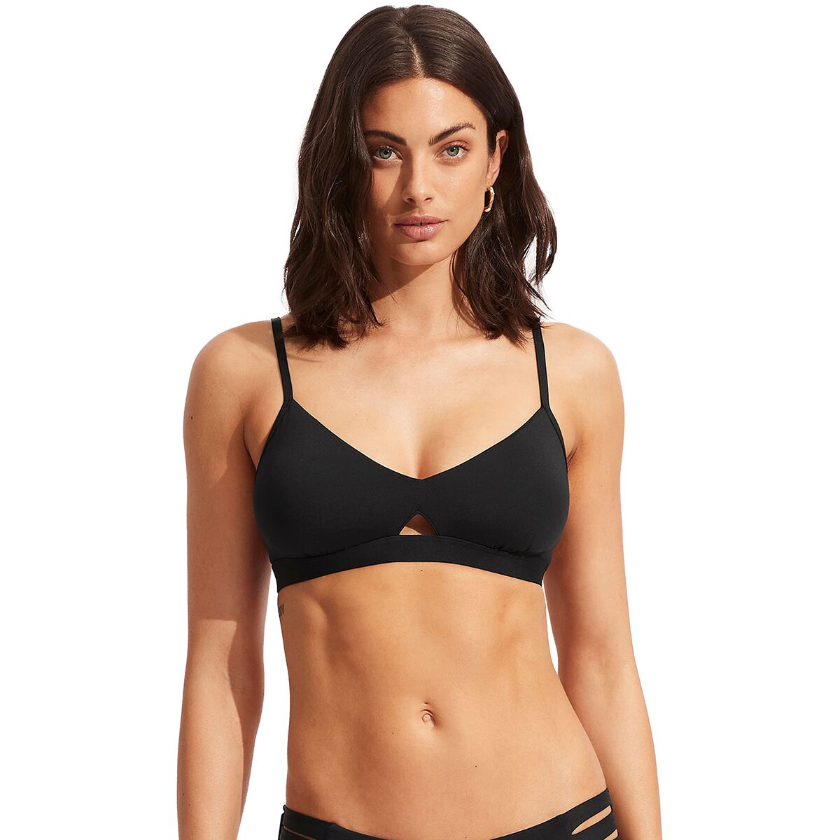 Image of Seafolly Active Hybrid Bralette - Women's Black 2, US 4/AU 8