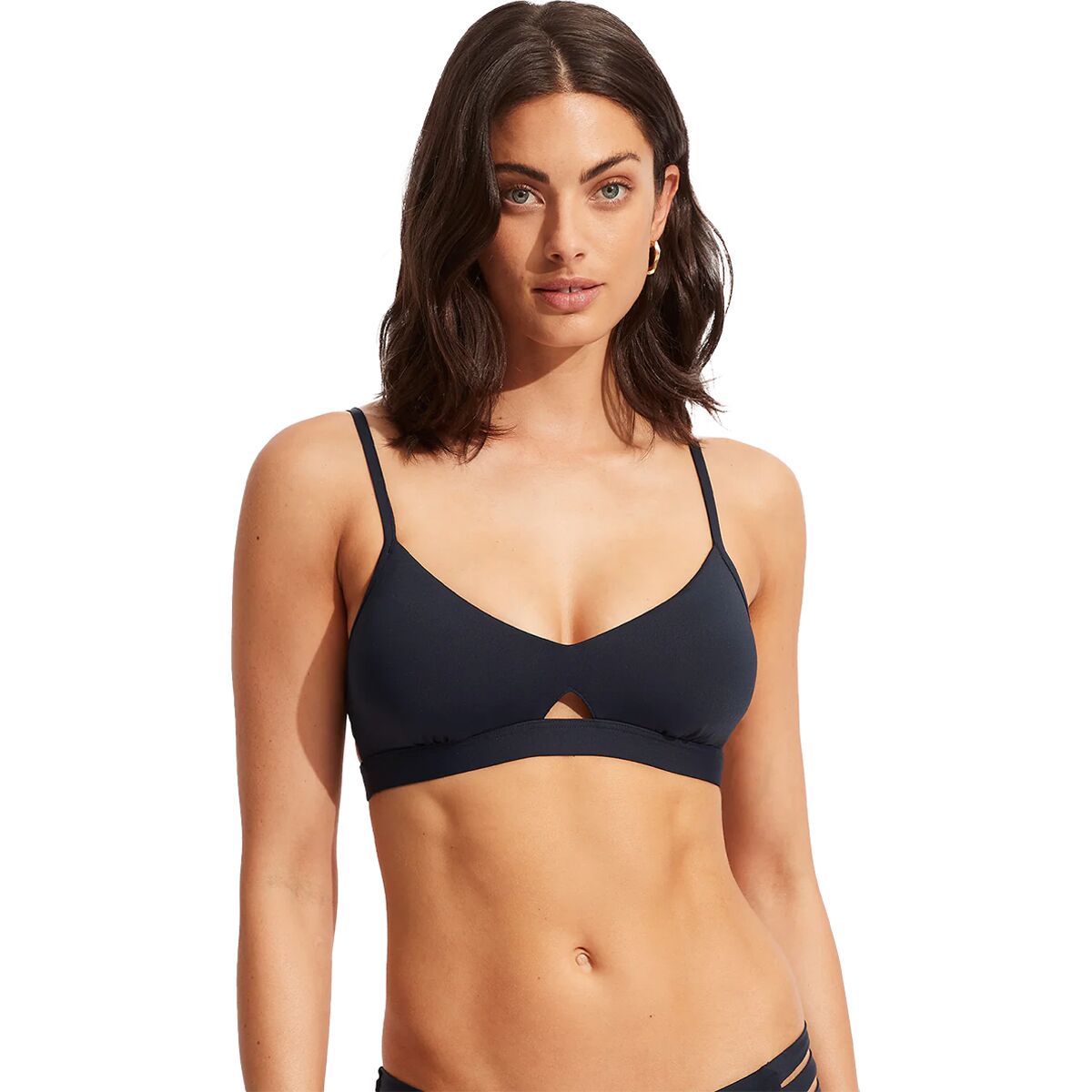 Image of Seafolly Active Hybrid Bralette - Women's True Navy, US 8/AU 12