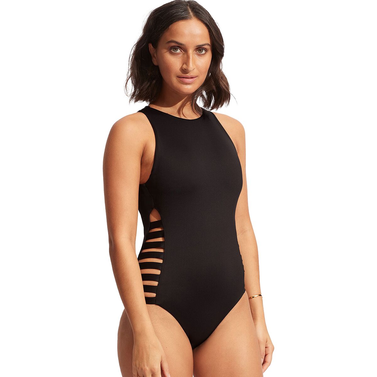 Seafolly Active Multi Strap High Neck Maillot Swimsuit - Women's