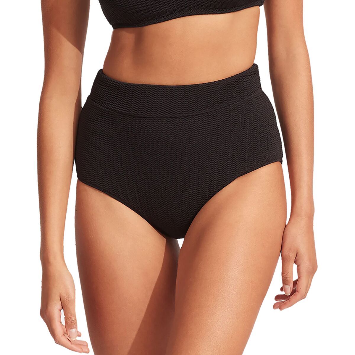 Image of Seafolly Seaside Soiree High Waisted Pant - Women's Black, 4