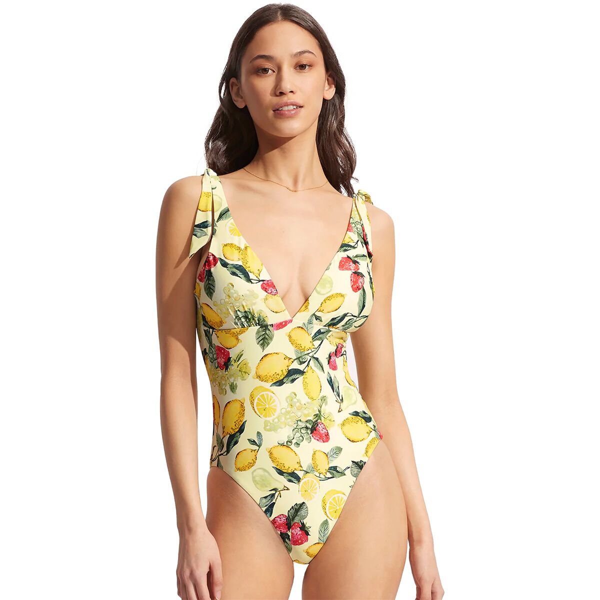 Seafolly Lemoncello V Neck One-Piece Swimsuit - Women's