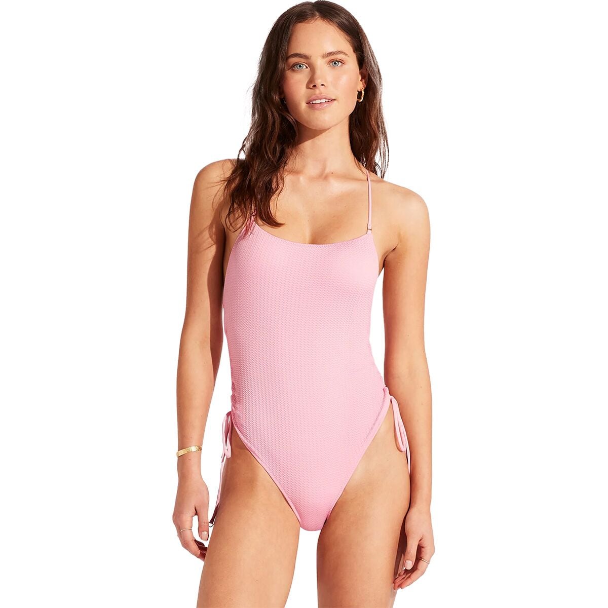 Seafolly Sea Dive Scoop Neck Drawstring One-Piece Swimsuit - Women's