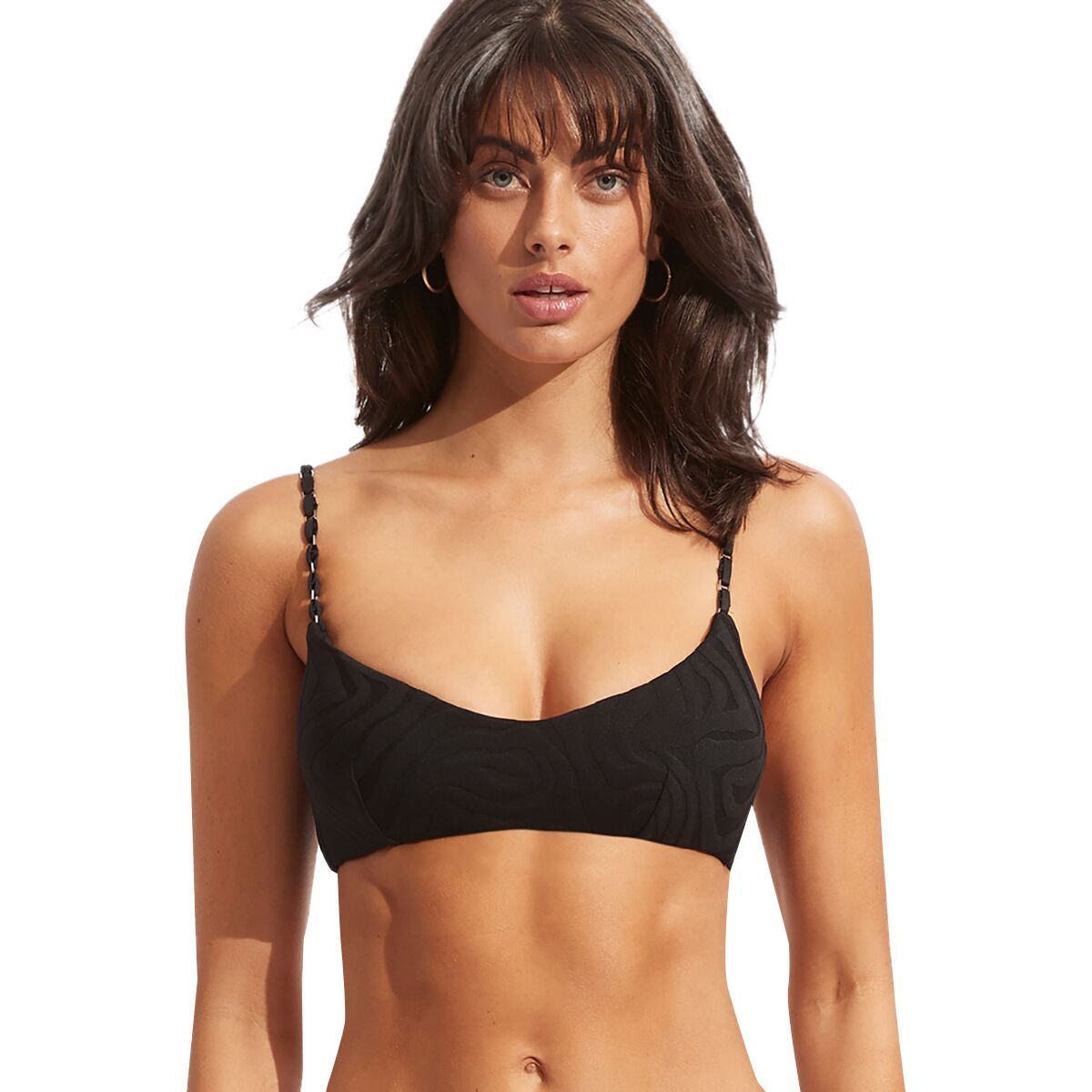 Seafolly Secondwave Bralette Bikini Top - Women's Black, 4