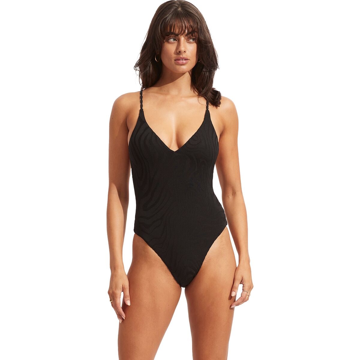 Seafolly Secondwave V Neck One-Piece Swim Suit - Women's
