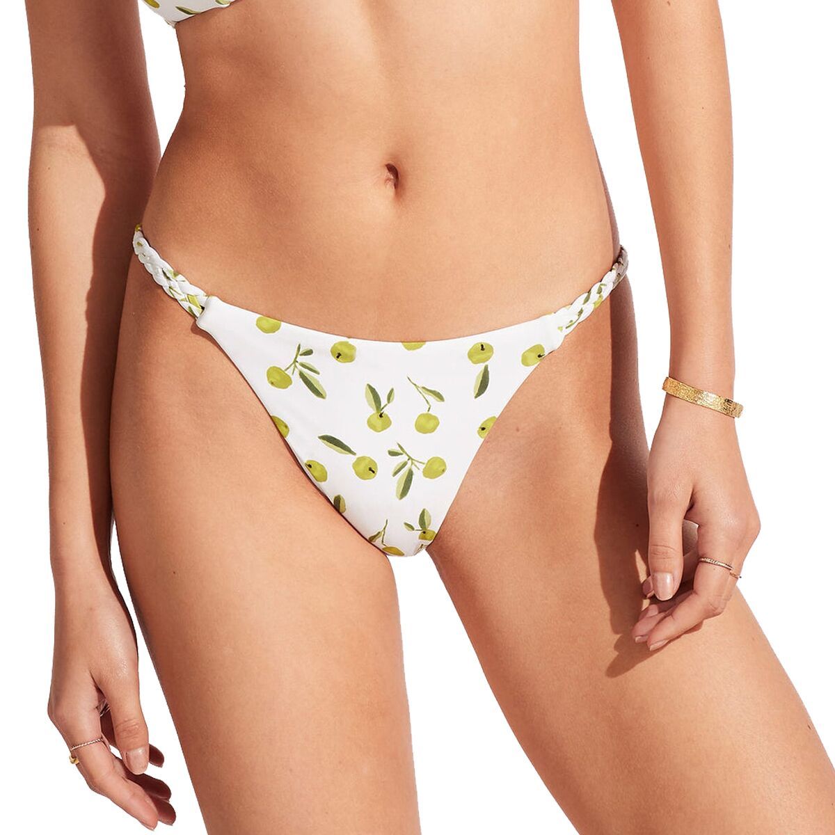 Seafolly Summercrush Plaited Detail Hipster Bikini Bottom - Women's Soft Olive, 6