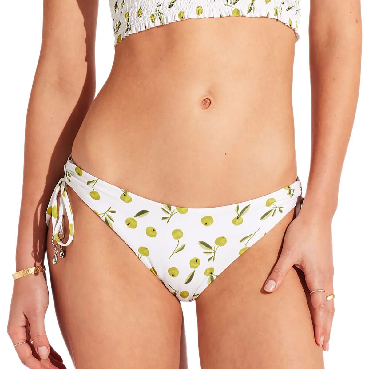 Seafolly Summercrush Loop Tie Side Bikini Bottom - Women's Soft Olive, 6