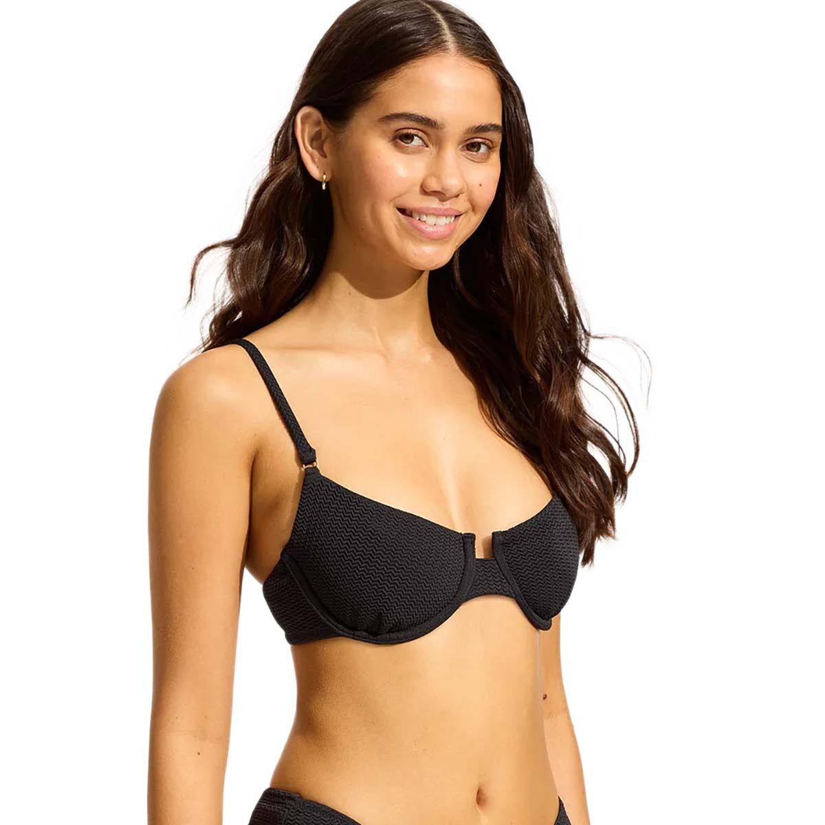 Image of Seafolly Sea Dive Underwire Bikini Top - Women's Black, 10