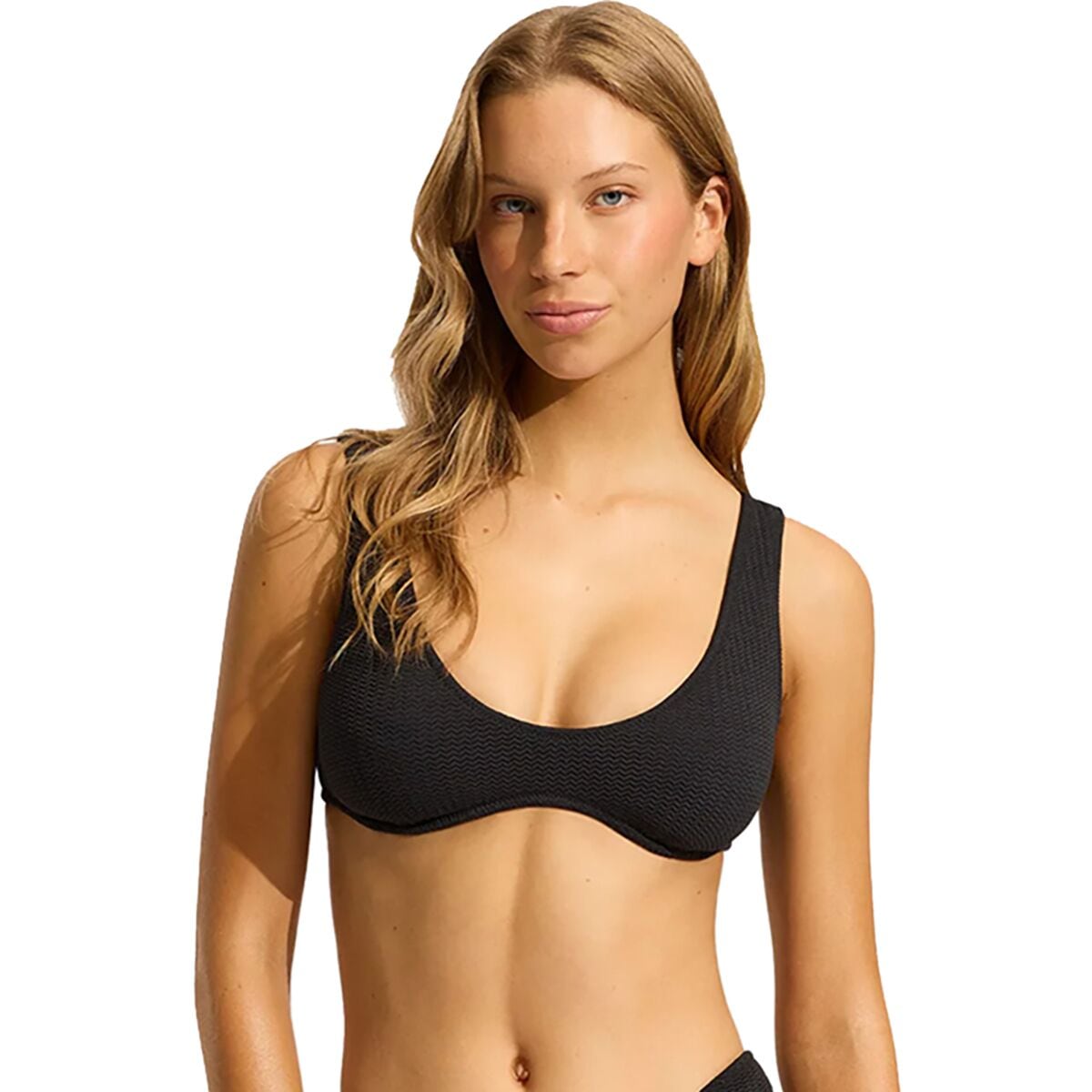 Image of Seafolly Multi Fit Longline Top - Women's Black, 6