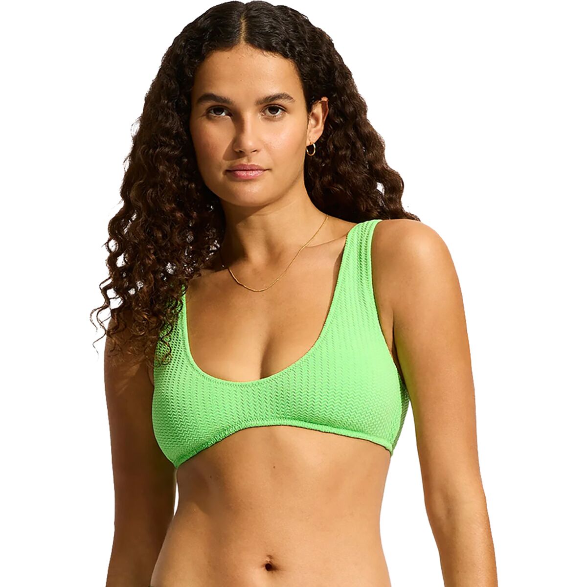 Image of Seafolly Multi Fit Longline Top - Women's Summer Green, 12