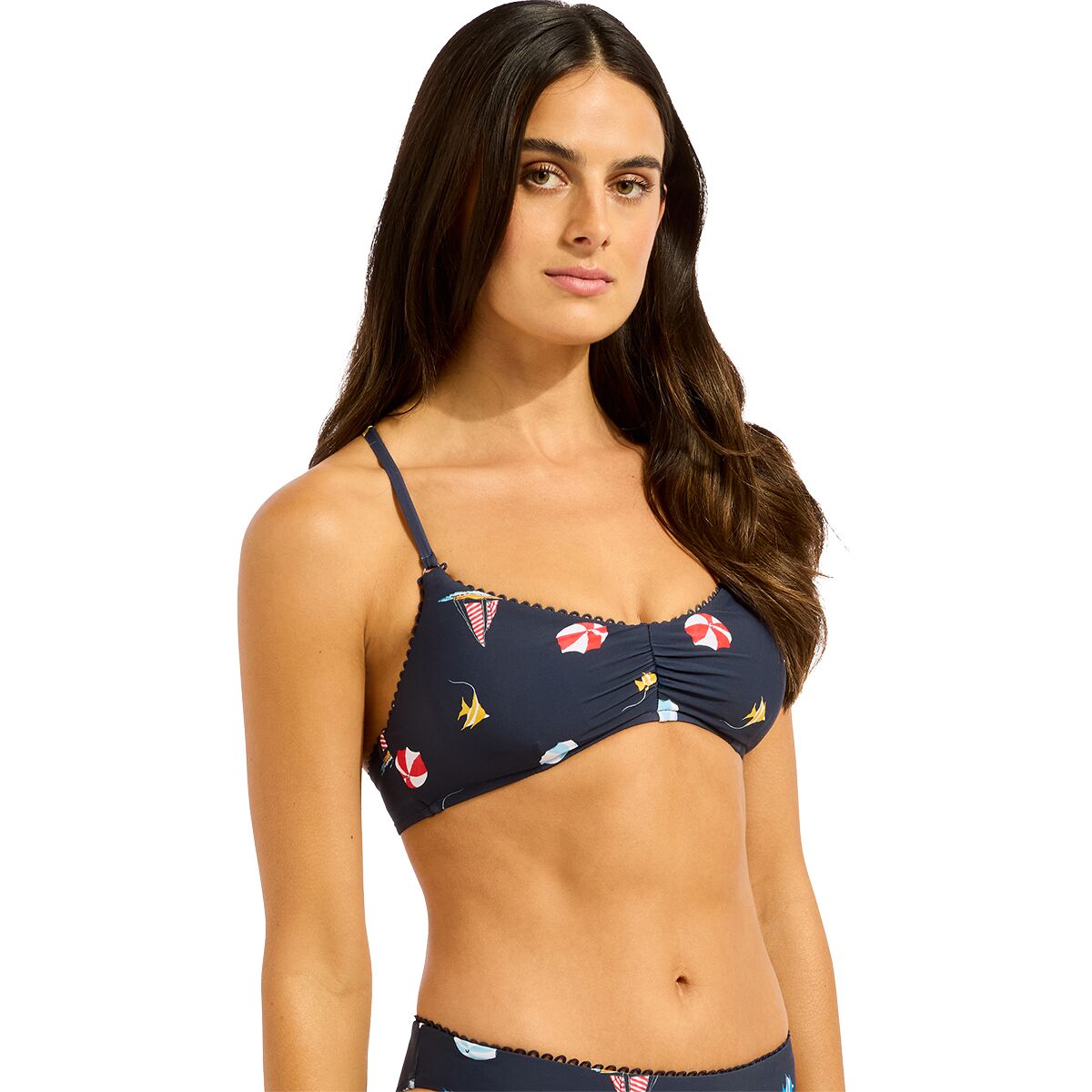 Image of Seafolly Beach Club Bralette - Women's True Navy, US 8/AU 12